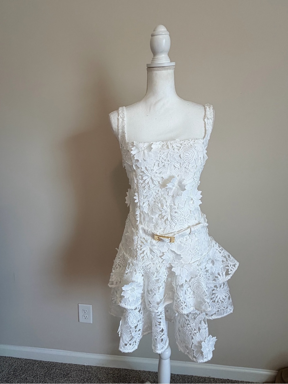 Generation love Lisette 3D Guipure Lace Mini dress womens size large NWT - Picture 7 of 16